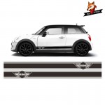 Car Stickers 2pcs Car Styling Side Racing Stripe Skirt Limited Edition Decal Stickers Car Accessaries for MINI